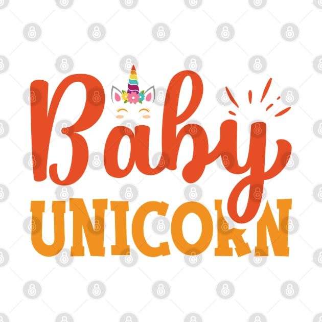 Baby Unicorn typography Designs for Clothing and Accessories by Sohidul Islam