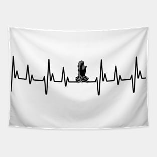 I love praying heartbeat designer Tapestry