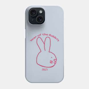 Year of the Rabbit 2023 Viva Magenta Bunny Phone Case