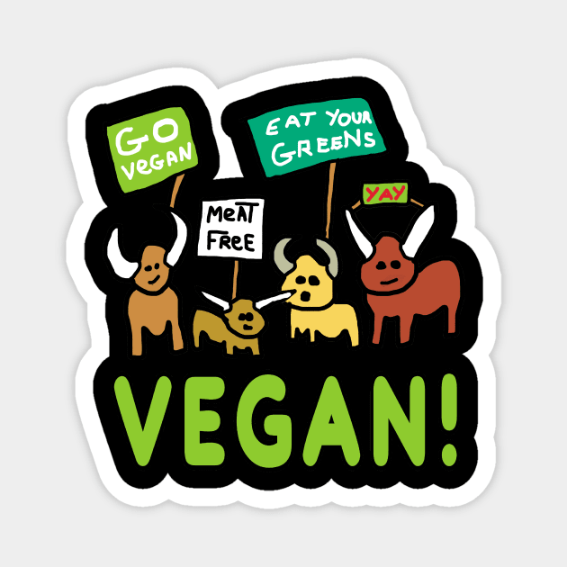 Vegan Magnet by Mark Ewbie