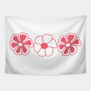 Cute Pink Flower Design Tapestry