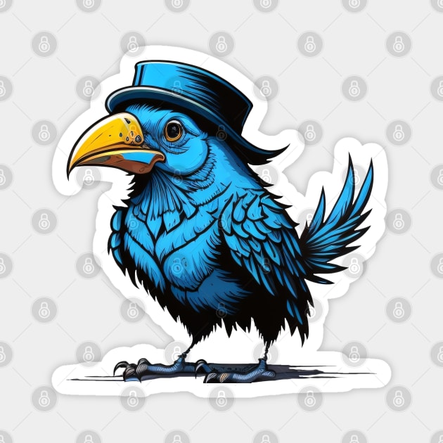 Bird In A Hat! Magnet by SocietyTwentyThree