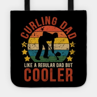 Curling Dad Funny Vintage Curling Father's Day Gift Tote