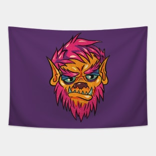 Retro style wolf man werewolf Tapestry