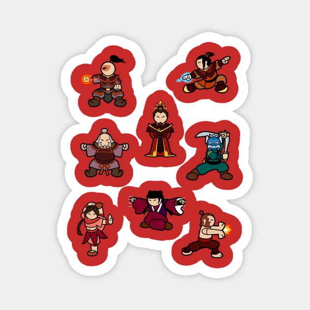 ATLA Mini Stickers: Fire Nation Magnet by Cedarseed