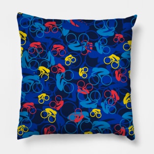 cyclist pattern Pillow