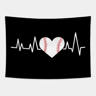 Heartbeat Pulse - Baseball Tapestry