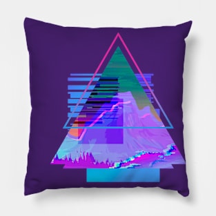 Glitch Mountains Pillow