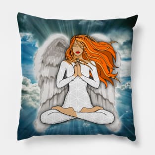 Woman Guardian Angel Pillow