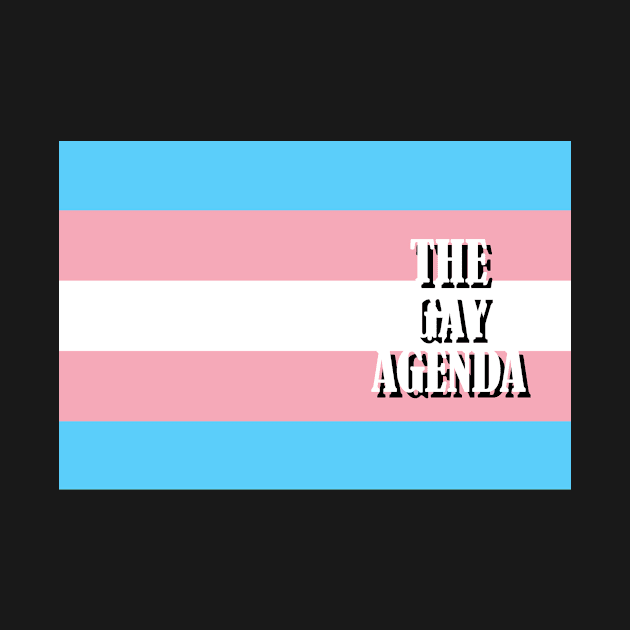 The Gay Agenda - Transgender Flag by incloudines