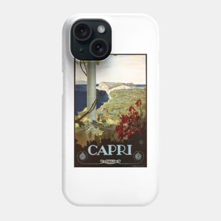 CAPRI ITALIA Travel Advertising Wall Art Vintage Italian Art Deco Phone Case