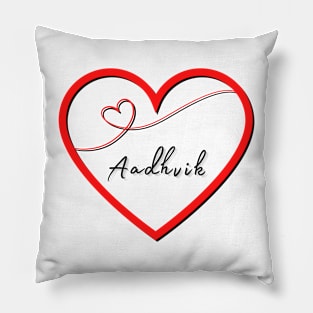 AADHVIK Name in Heart Pillow