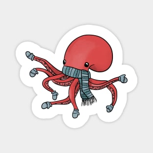 Winter Fun Octopus Magnet