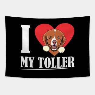 I Love My Toller Tapestry