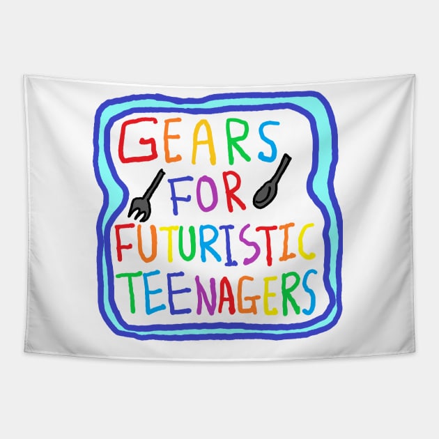 gears for futuristic teenagers Tapestry by zzzozzo