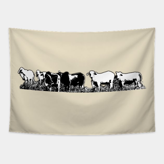 cows Tapestry by rickylabellevie