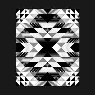 Native American Black and White Pattern T-Shirt