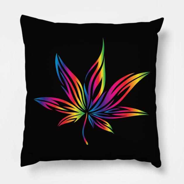 Leaves Rainbow Pillow by AVEandLIA