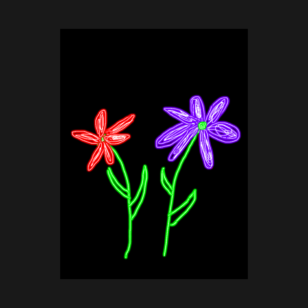 Neon Flowers by JustSayin