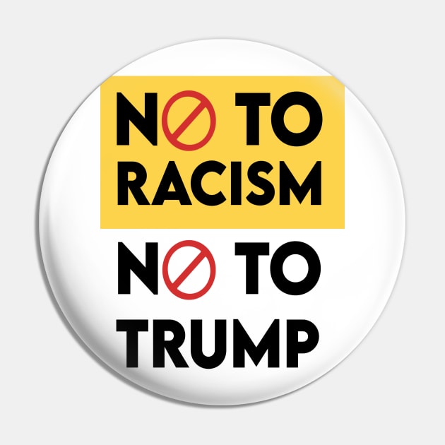 No to racism Pin by DZCHIBA