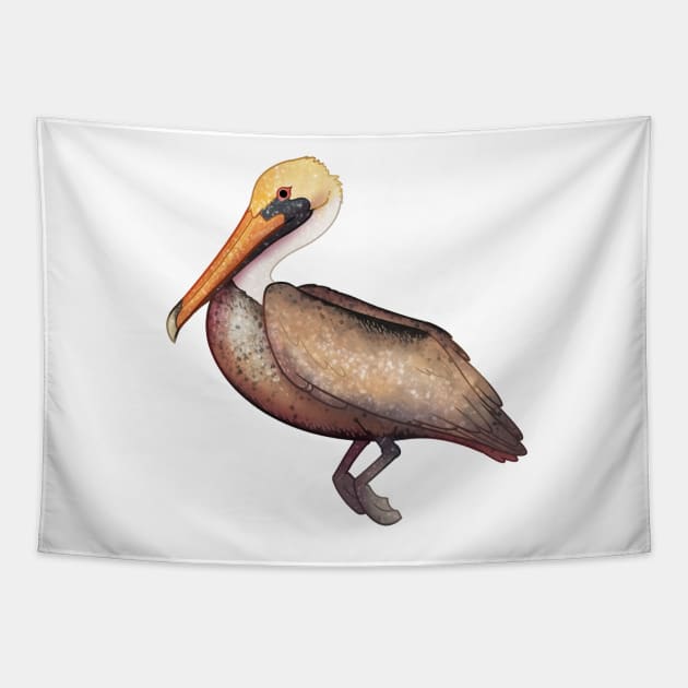 Cozy Pelican Tapestry by Phoenix Baldwin