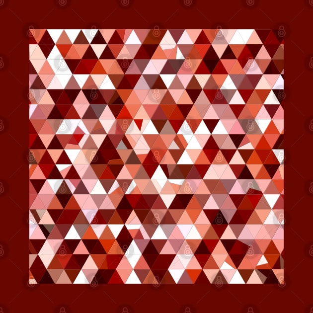 Brown and White Abstract Imperfect Triangles Mosaic by KaSaPo