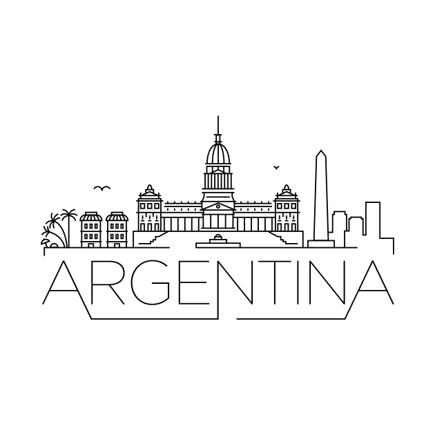 Argentina Minimal Skyline by kursatunsal