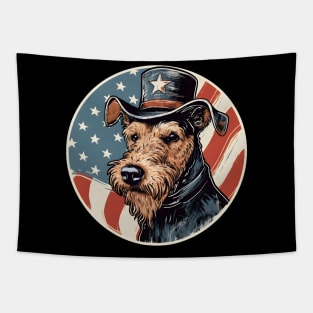 Patriotic Lakeland Terrier Tapestry