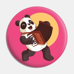 Panda Playing Accordion Pin