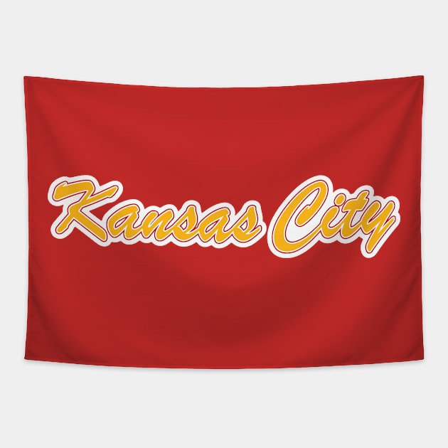 Football Fan of Kansas City Tapestry by gkillerb