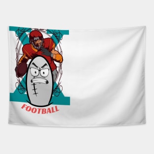 Football Helmet Fantasy Football League Draft Tapestry