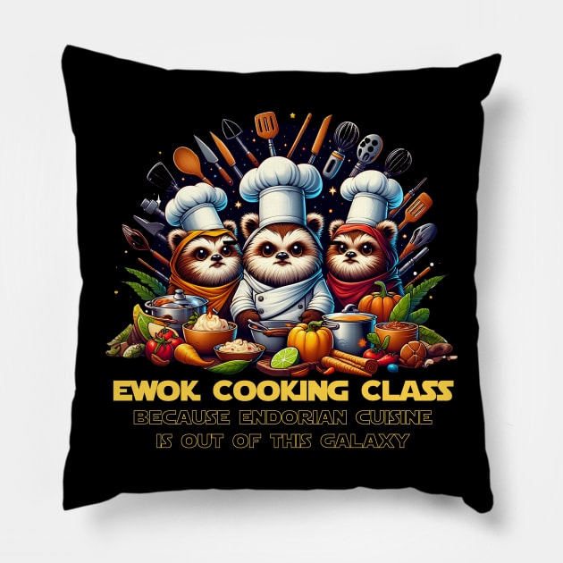 Ewok Cooking Class Pillow by MarCreative