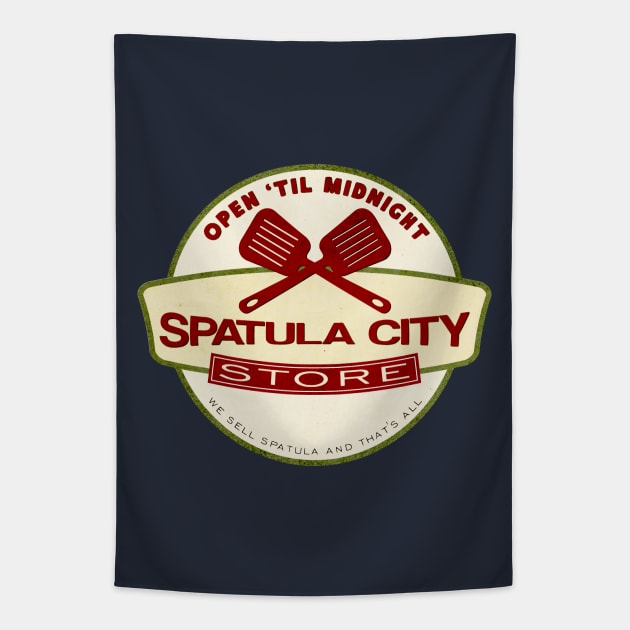 Spatula City 1989 Tapestry by Nostalgia Avenue