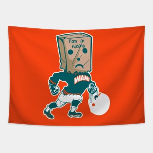 Miami Fan In Hiding Tapestry