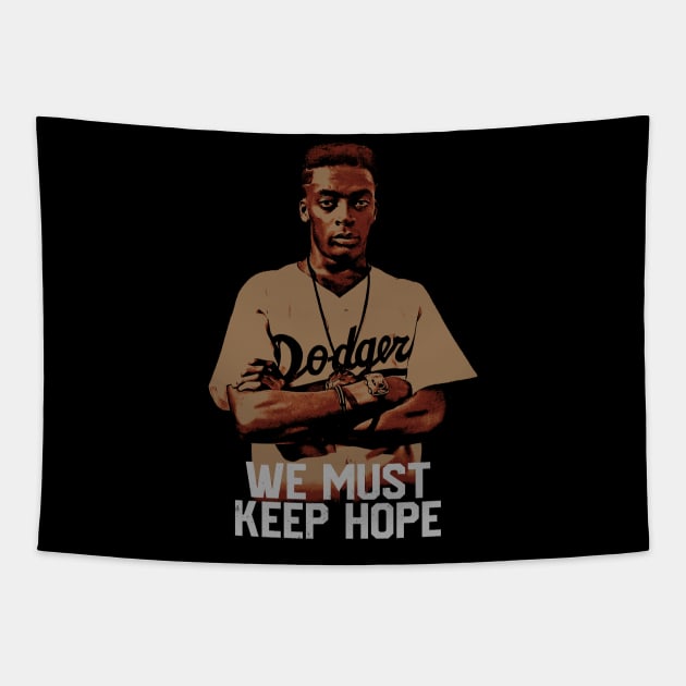 Mookie Keep Hope Do the Right Thing - 70s Style Illustration Tapestry by GGARM