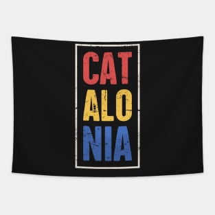 Retro Distressed Independence For CATALONIA Tapestry