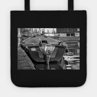 Small motorboat on the Norfolk Broads, UK Tote