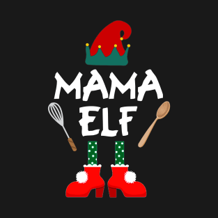 Mama Elf Funny T shirt Family Christmas T-Shirt