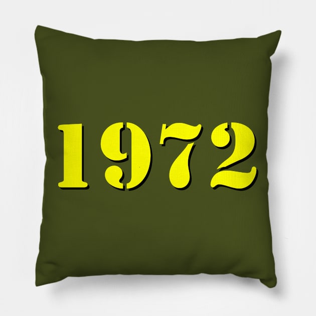 Retro 1972 Pillow by GloopTrekker