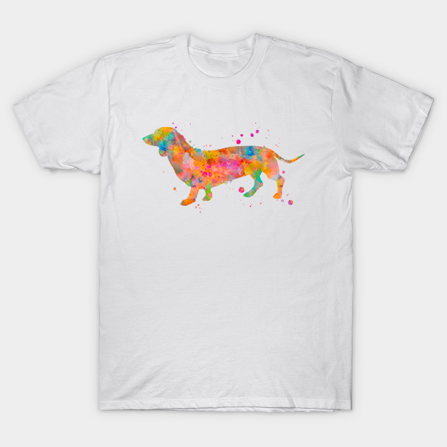 Discover Sausage Dog Watercolor Painting - Sausage Dog - T-Shirt