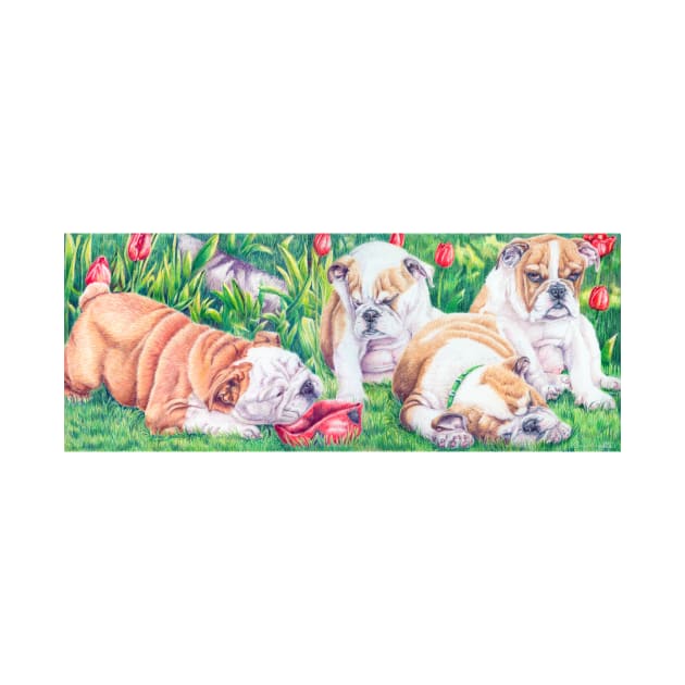 English bulldogs - the ballgame is over by doggyshop