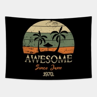 Awesome Since June 1970 Retro Vintage Tapestry