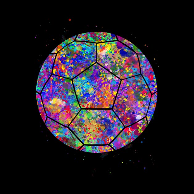 Soccer Ball watercolor by Yahya Art