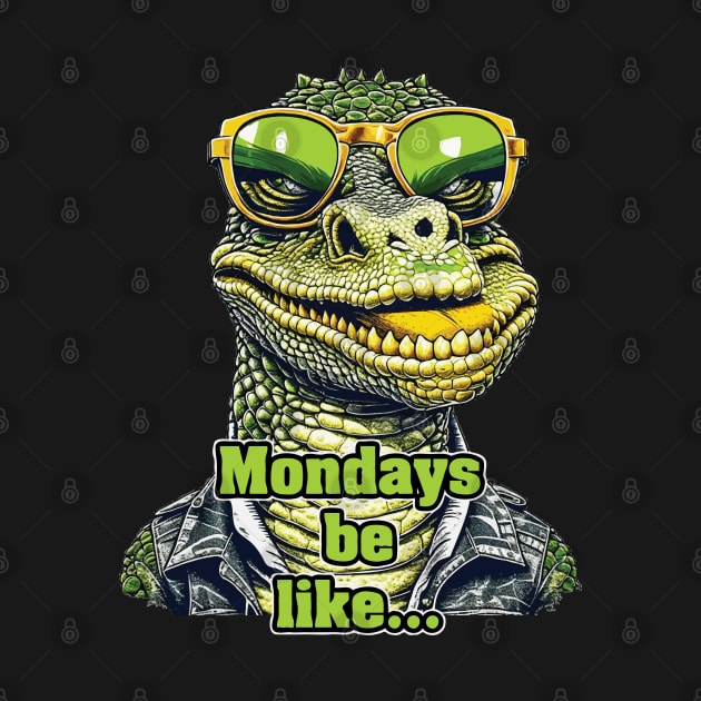 Crocodile Mondays Be Like Vector Sticker - Funny Hangover Style by diegotorres