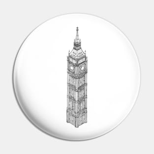 Big Ben - Hand Drawn Print Pin