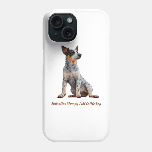 Australian stumpy tail cattle dog Phone Case by Schizarty