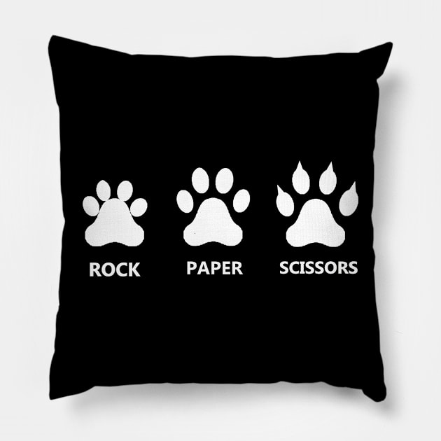 rock paper claws Pillow by Pektashop