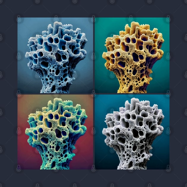 Pop Halichondria panicea Sponge Art - Cool Underwater by PawPopArt