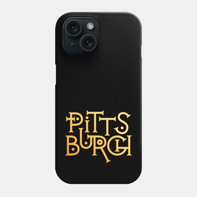 Pittsburgh Cool Techy Lettering Phone Case by polliadesign