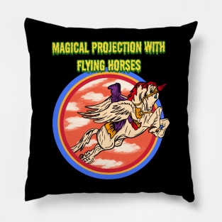 Magical projection with flying horses - gift ideas Pillow